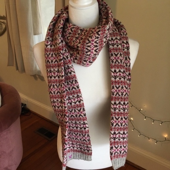 American Eagle Outfitters Fair Isle Wool Scarf - Picture 1 of 8